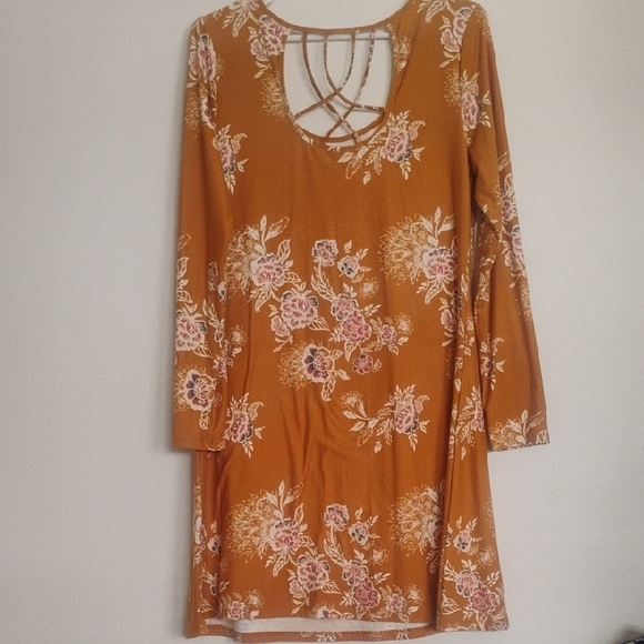 Mudd Long Sleeve Bell Sleeve Sundress Large - Picture 5 of 5